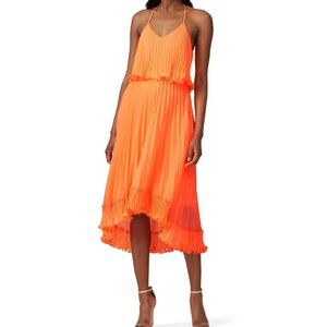 Halston Heritage Pleated Georgette Dress 8